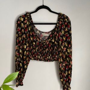 Urban Outfitters Floral Cropped Top